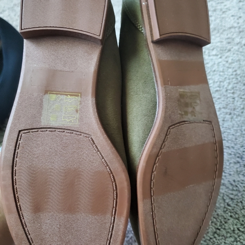 Market And Spruce Olive Green Loafers Size 7 - Picture 2 of 4
